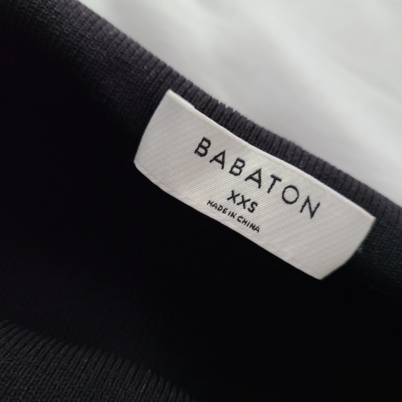 Aritzia Babaton black off the shoulder sculpt knit top - Picture 2 of 3